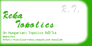 reka topolics business card